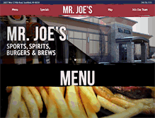 Tablet Screenshot of mrjoesbar.com